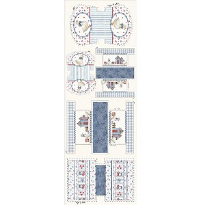 Tricoline Painel Necessaries Gansos e Cerejinhas 50cmX1,50mt
