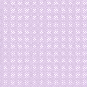 Tricoline Poá Branco Fundo Lilás, 100% Alg., 50cm x 1,50mt