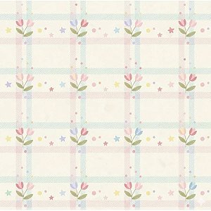 Tricoline Digital LS Xadrezinho, 100% Algodão, 50cm x 1,50mt