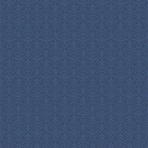 Tricoline Arabesque Azul Noite, 100% Algodão, Unid. 50cm x 1,50mt