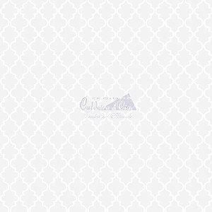 Tricoline Estampado Ana Cor - 25 (Branco), 100% Algodão, Unid. 50cm x 1,50mt