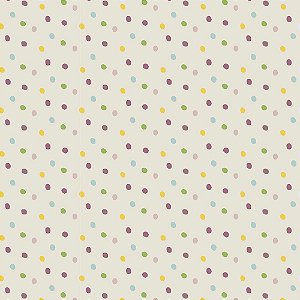Tricoline Poá Rose Multi Dot, 100% Algodão, Unid. 50cm x 1,50mt