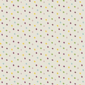 Tricoline Poá Rose Multi Dot, 100% Algodão, Unid. 50cm x 1,50mt