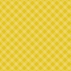 Tricoline Estampado Xadrez Diagonal Amarelo - 100% Algodão, Unid. 50cm x 1,50mt