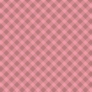 Tricoline Estampado Xadrez Diagonal Rosa - 100% Algodão, Unid. 50cm x 1,50mt