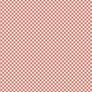 Tricoline Estampado Micro Xadrez Salmão, 100% Algodão, Unid. 50cm x 1,50mt