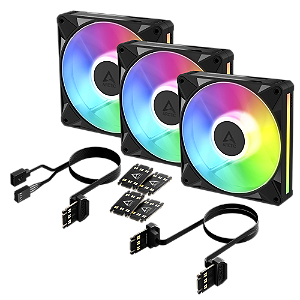 Kit 3x Cooler FAN ARCTIC BioniX P14 A-RGB 140mm Preto, ACFAN00341A
