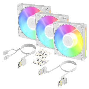 Kit 3x Cooler FAN ARCTIC BioniX P14 A-RGB 140mm Branco, ACFAN00342A