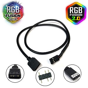 Cabo Adaptador ARGB Gigabyte Fusion 2.0 para ARGB 5v 3 Pinos