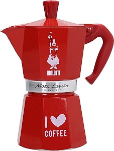 Cafeteira Moka Express Coffee Lovers - I Love Coffee 6 xicaras - Bialetti