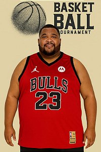 Camisetas Plus Size Regata Chicago Bulls Vermelha