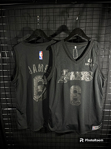 REGATA MASCULINA PLUS SIZE LAKERS TOTAL BLACK