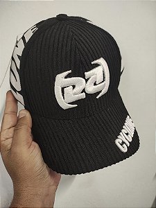 Boné da Cyclone veludo Bordado Preto