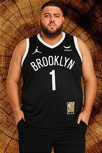 REGATA MASCULINA PLUS SIZE BROOKLYN PRETA