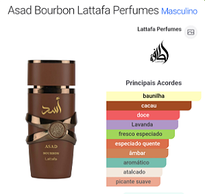 PERFUMES MASCULINO ASAD BOURBON 100 ML