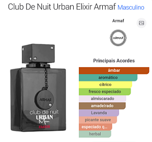 PERFUME MASCULINO CLUB DE NUIT URBAN ELIXIR 100 ML