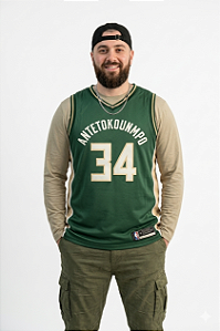 Camiseta Regata Milwaukee Bucks Verde Basquete Premium