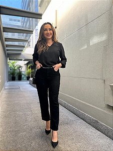 CALÇA MOM JEANS PRETO SMR ANZANELLO