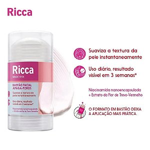 BASTAO FACIAL APAGA-POROS RICCA 60G