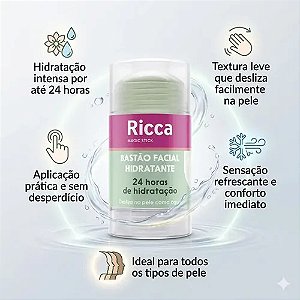 BASTAO FACIAL HIDRATANTE RICCA 30G