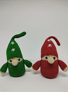 Duendes de Natal em Crochê Técnica Amigurumi