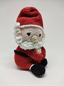 Papai Noel Abraça Cortina em Crochê