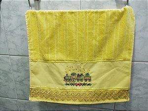 Toalha de rosto bordada para o Natal