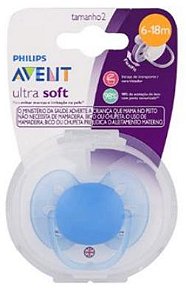 Chupeta Ultra Soft Unitária Lisa - 6-18 Meses Menino