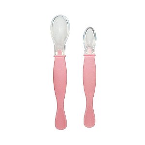 Colheres de Silicone Rosa - 2 unidades - Clingo