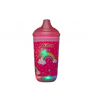 Copo Térmico Pisca-Pisca com Bico Rígido 300ml - Rosa - Nuby