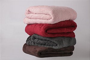 Manta/Cobertor Casal Lisa em Microfibra 1,80x2,00M Realce Premium - Sultan