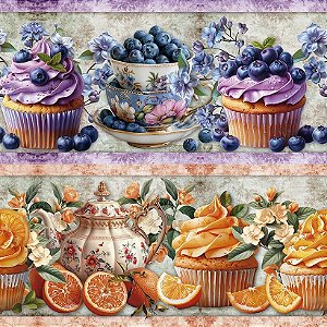 Tricoline Digital Barrado CupCake 55cm x 1,50mt