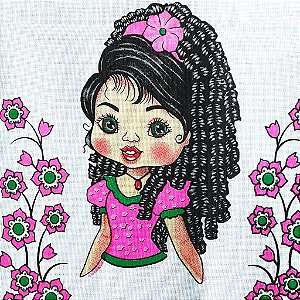 Pano de Prato com Bainha Bonecas Jasmine 50x73cm - Nova Era