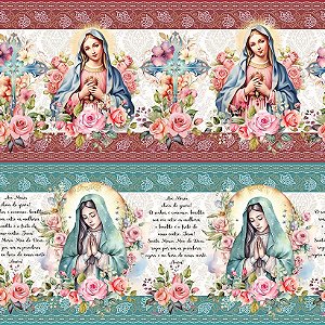 Tricoline Digital Barrado Maria 55cm x 1,50mt