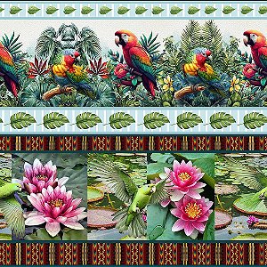 Tricoline Digital Barrado Brasil 55cm x 1,50mt