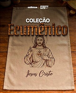 Coleção Pano de Prato Rústico Estampado Ecumênicos 45x70cm Extra - Engomatextil / Estilotex