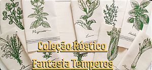 Coleção Pano de Prato Rústico Fantasia Temperos 45x70cm Extra - Engomatextil / Estilotex