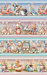 Tricoline Digital Barrado Páscoa 01 55cm x 1,50mt