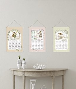 Jogo Pano de Copa Havana Calendário 2027 Estampa C 43x62cm 3 Peças - Döhler