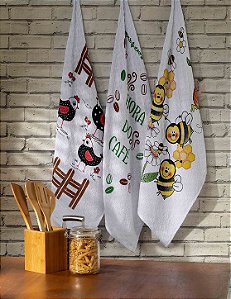 Pano de Copa Estampado Maquinetado 50x70cm - Lomaer