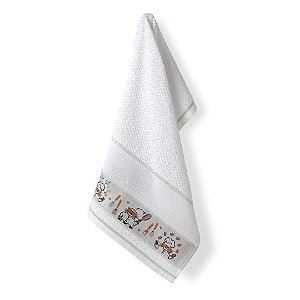 Pano de Copa Felpudo Jacquard Vigo II Liso P/ Bordar Barrado Chefs Gato - Dohler
