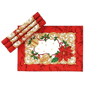 Kit 2 Peças Lugar Americano Athenas 45x31cm Natal  110 - Döhler