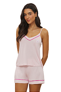 Shortdoll Alça ROSA Viscolycra Anna Kock Sleepwear