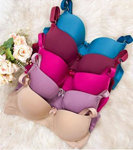 SUTIÃ AVULSO SOLTEIRINHO BÁSICO REFORÇADO COM BOJO E FORRO 100% ALGODÃO