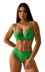 CONJUNTO BÁSICO COM BOJO TRADICIONAL CALCINHA FIO DETALHES EM RENDA