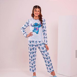 PIJAMA INFANTIL INVERNO MENINA SUEDE PREMIUM PERSONAGENS