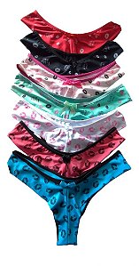 KIT 5 UNIDADES CALCINHA FIO DUPLO POLIAMIDA PREMIUM SORTIDAS