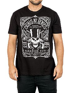 Camiseta Guns N Roses Paradise City Preta Oficial
