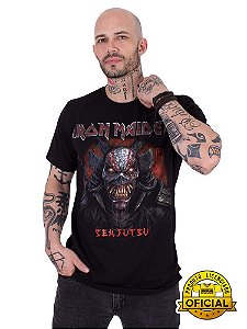 Camiseta Iron Maiden Senjutsu Eddie Preta Oficial