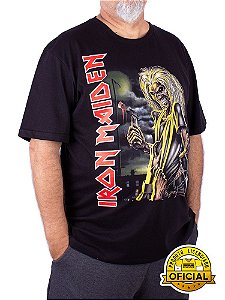 Camiseta Plus Size Iron Maiden Killers Preta Oficial